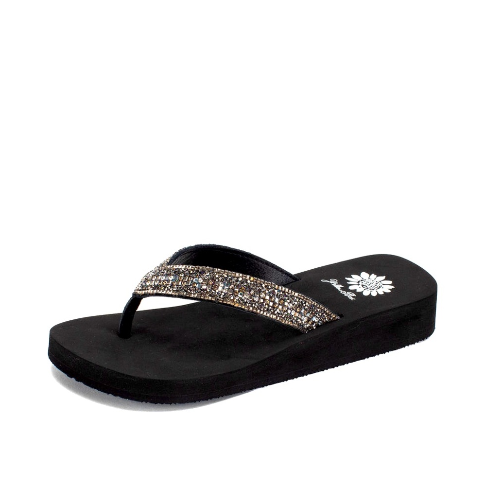Yellow box Jenifer Flip Flop Sandal color black medium width